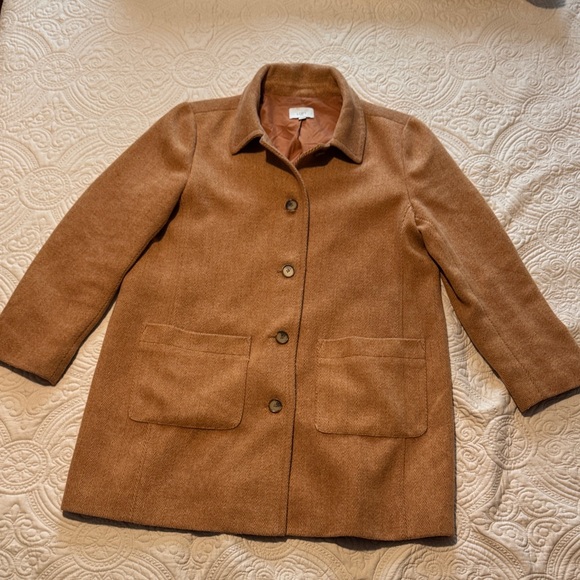 LOFT Women's Brown Pea Coat - Picture 1 of 7